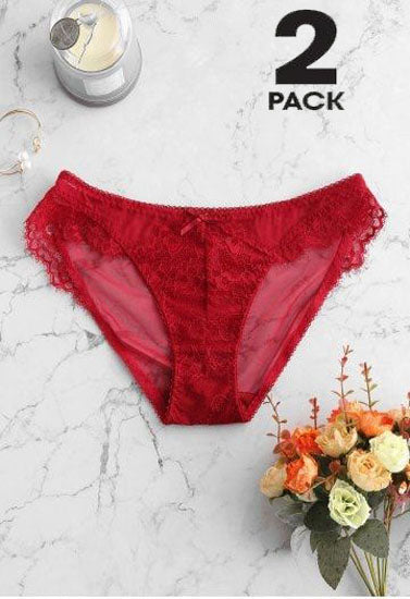 Women's 2-Pack Ultra Sexy Lace Brief Panties - Pionie