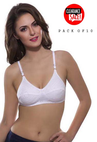 Clearance sale Pack of 10 cotton summer bras - Pionie