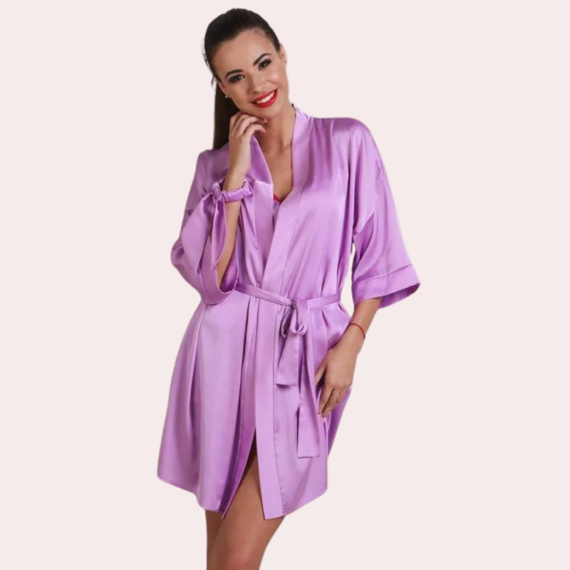 Silken Charm, Wrapped in Women's Seduction Robe - Pionie