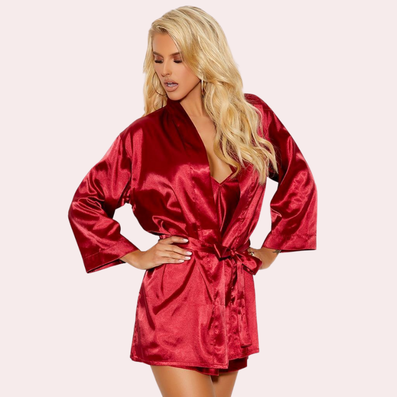 Exquisite Silk Robe for Women's Sensual Nights - Pionie