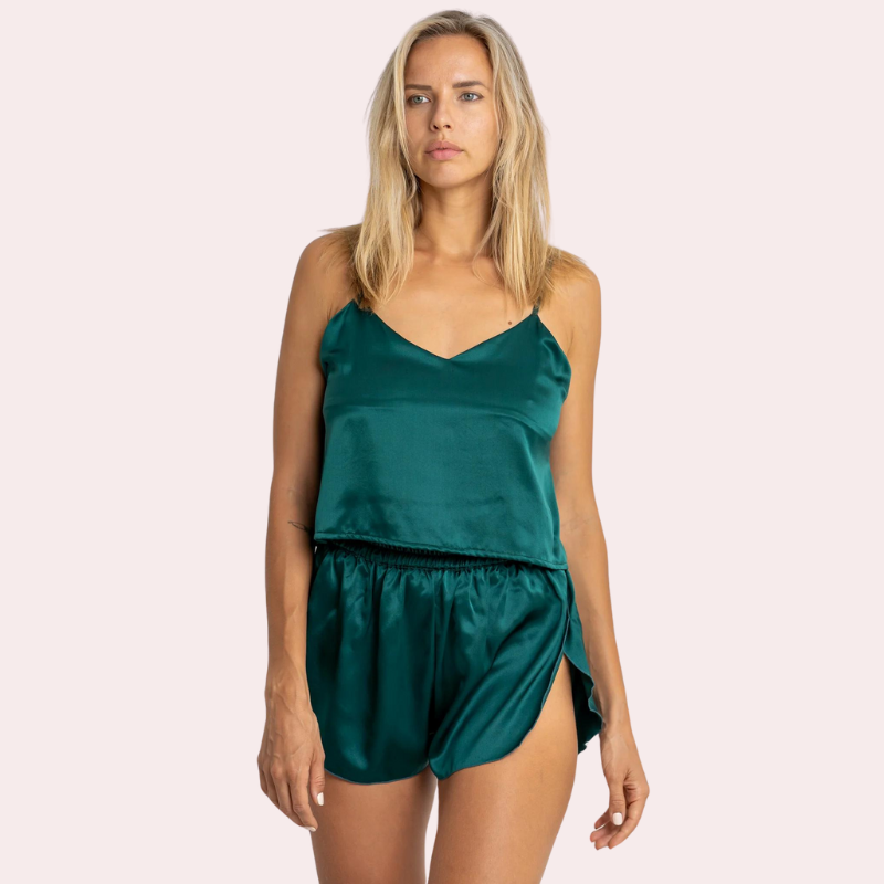 Sexy Silk Honeymoon Cami and Shorts Set for Her - Pionie