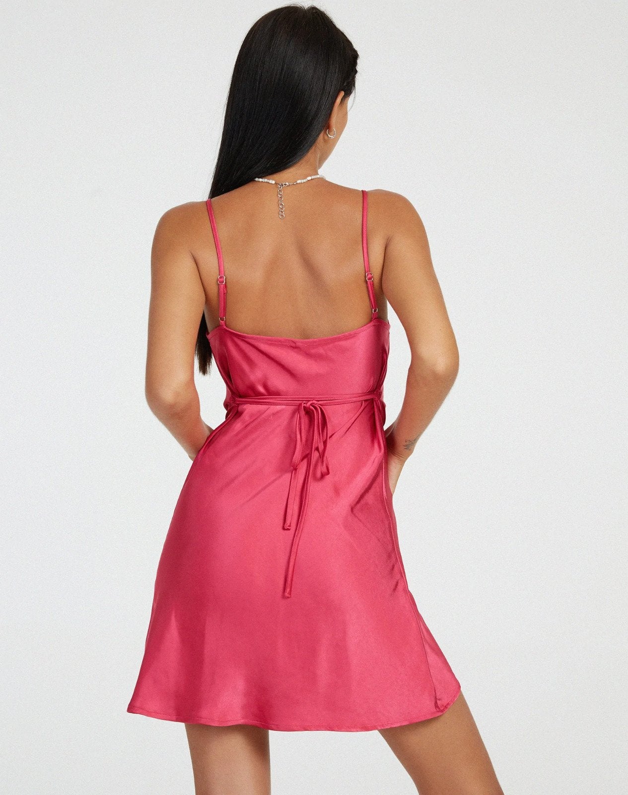 Sensual Satin Elegance Partywear Dress - Pionie