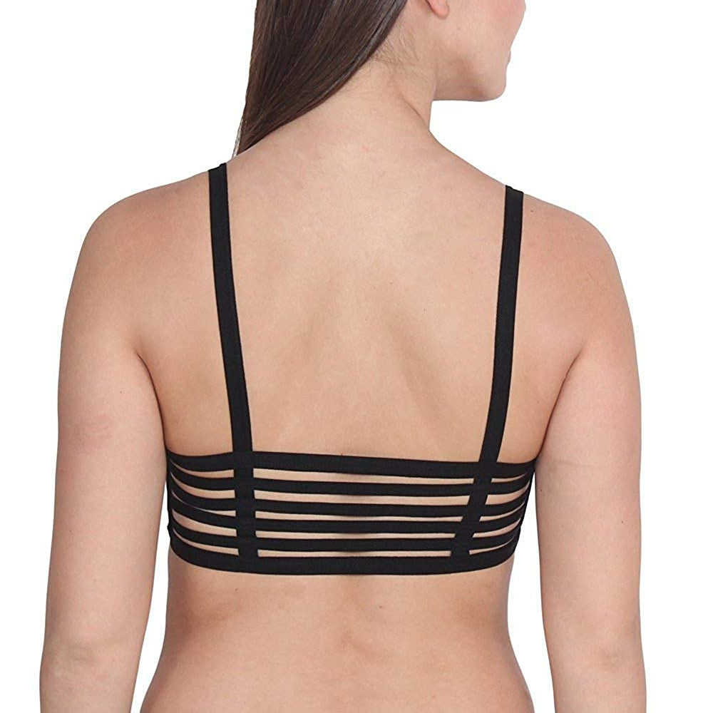 Pack Of 2 Sexy Back Stripe Bralette Bra 03