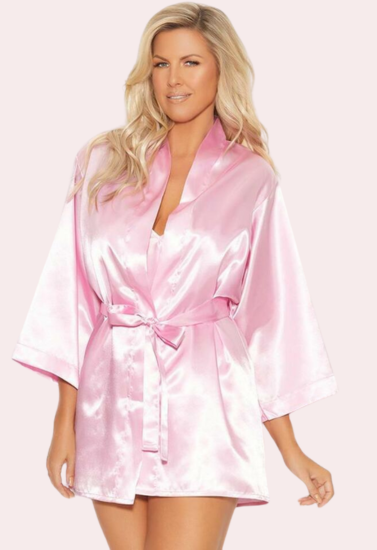 Women's Silk Robe for Intimate Nights & Daywear Glam - Pionie